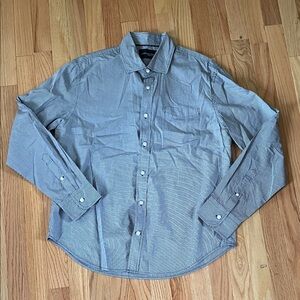 Jachs New York Shirt Mens Large Blue White Check Button Up Casual Preppy Cotton